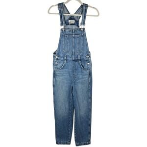 Madewell Straight-Leg Jean‎ Overalls XXS Hickory Wash Faded Denim Cropped Length